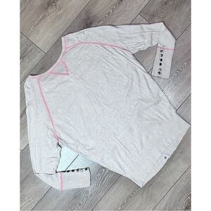 Ruby Moon Contrast Stitch Oatmeal Pullover Sweater